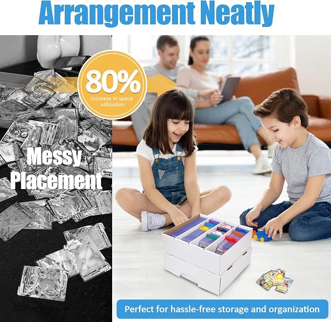 4 Pack Sports Card Boxes 3120 Count Cardboard Card Storage Box White Bulk Card - Image 7