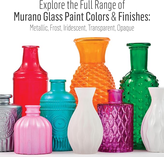 FolkArt Murano Transparent Acrylic Glass Paint, Vintage Pink, 2 fl oz - Image 11