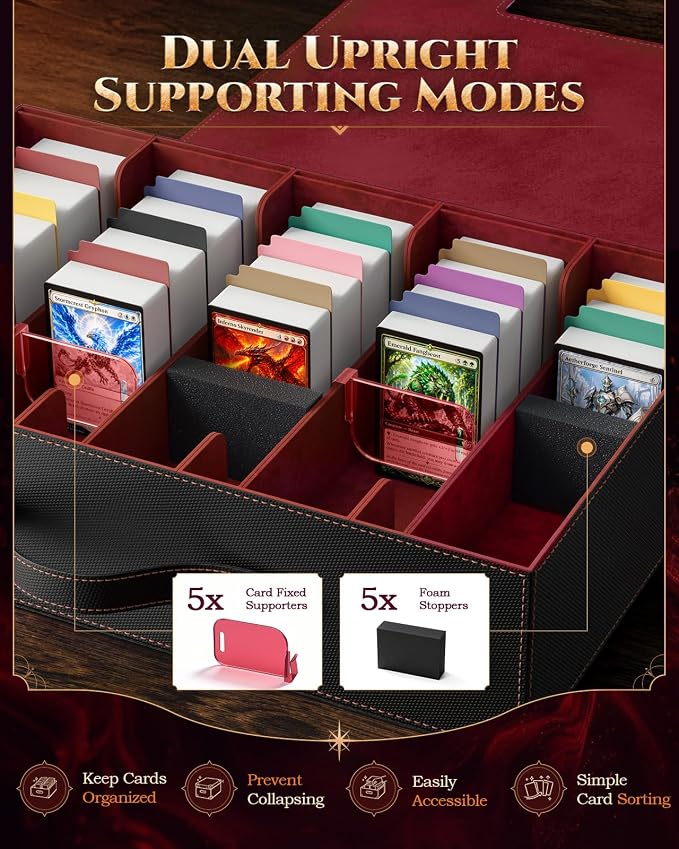 MoKo Trading Card Storage Box for MTG, 3900+Capacity, Top Loaders Organizer Case - Image 5