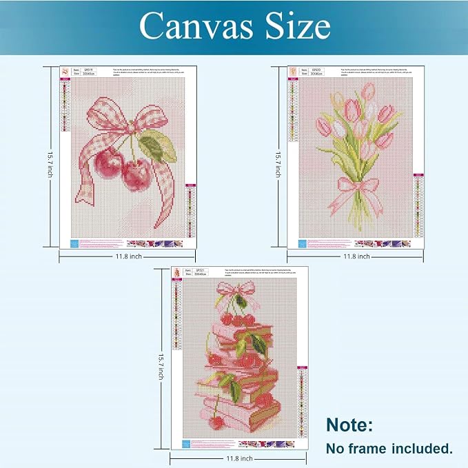 Gemozaic 3 Pack Pink Bow Diamond Art Kits - Image 2
