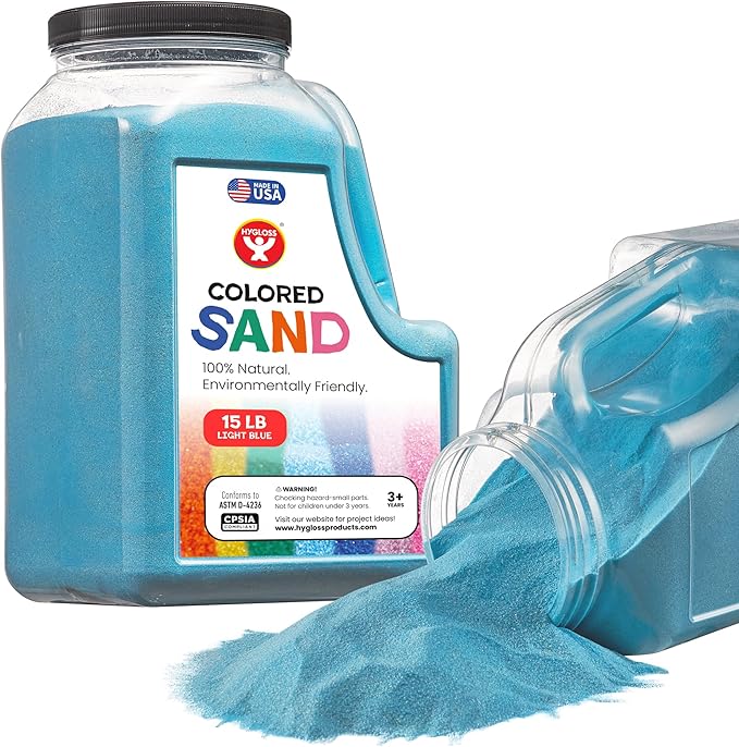Hygloss Colored Sand for Crafts - 15 lb Bottle by HyglossProductsInc