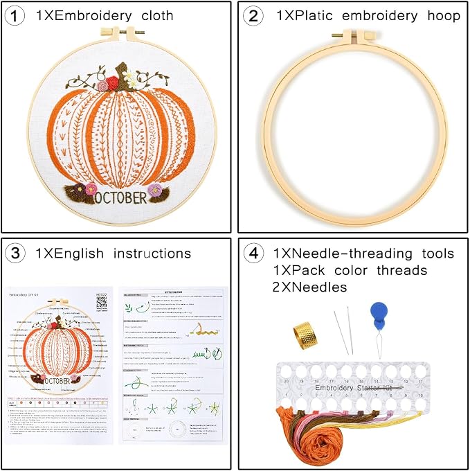 Easy Beginners Embroidery Stitches Practice Kits - Image 2