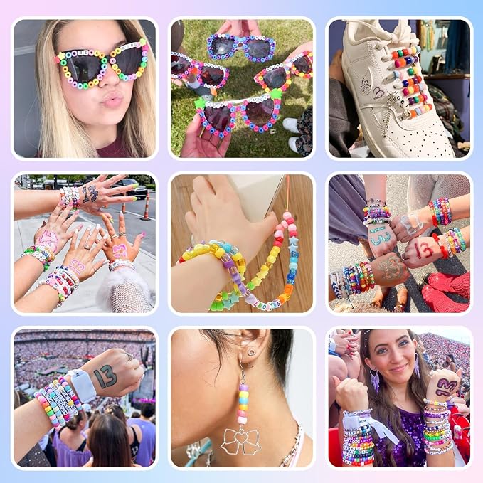 5 Boxes Bracelet Making Kit Pony Beads, 96 Colors 3500Pcs Kandi Beads - Image 4