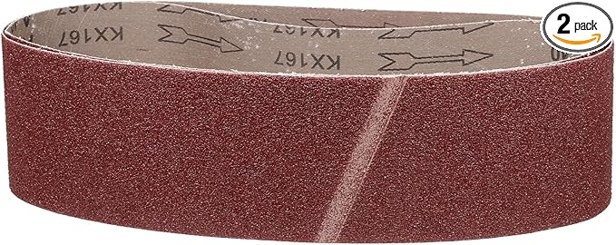 3 x 24 Inch Sanding Belt, 2 Pcs 40 Grit Knife Sharpener Belts Work Sharpening for Belt Sander Knife Carving Tool Metal Working