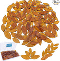 LITMIND 120 Pieces Brown Textured Transparent Mosaic Glass Petals & Leaves in 2 by LITMIND