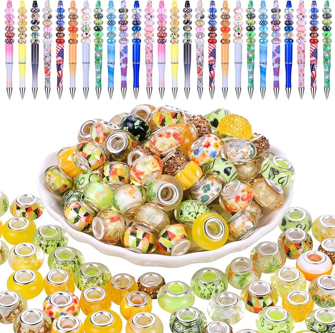 European Large Hole Spacer Charm Beads by VICTLOV