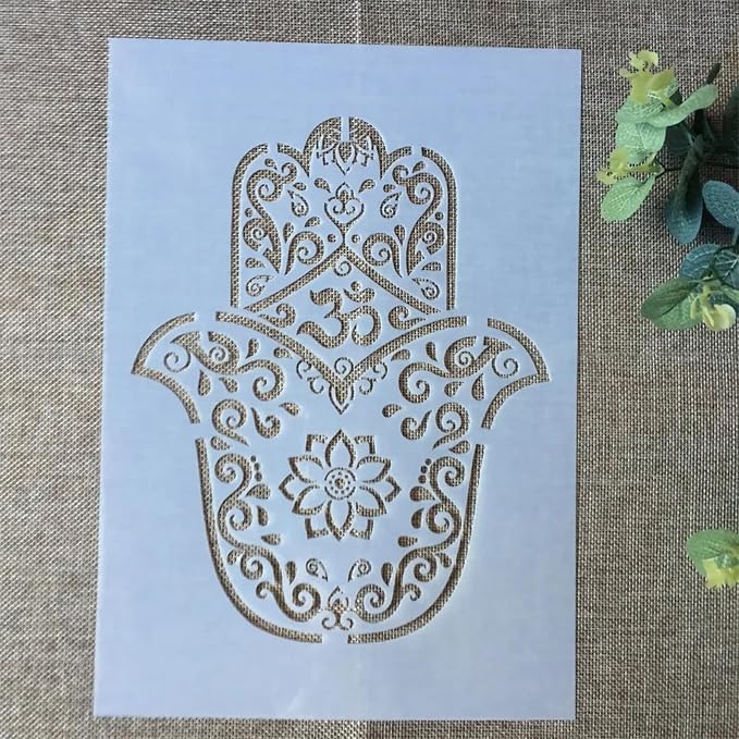 TIAMECH A4 Reusable Mandala Hand Stencil - Image 5