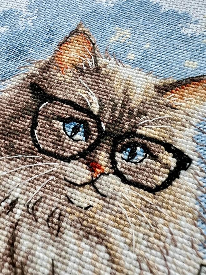 RIOLIS - Writer of Meowmoirs 2263, Cats Cross Stitch Kits 8¼"x11¾, Cross Stitch - Image 5