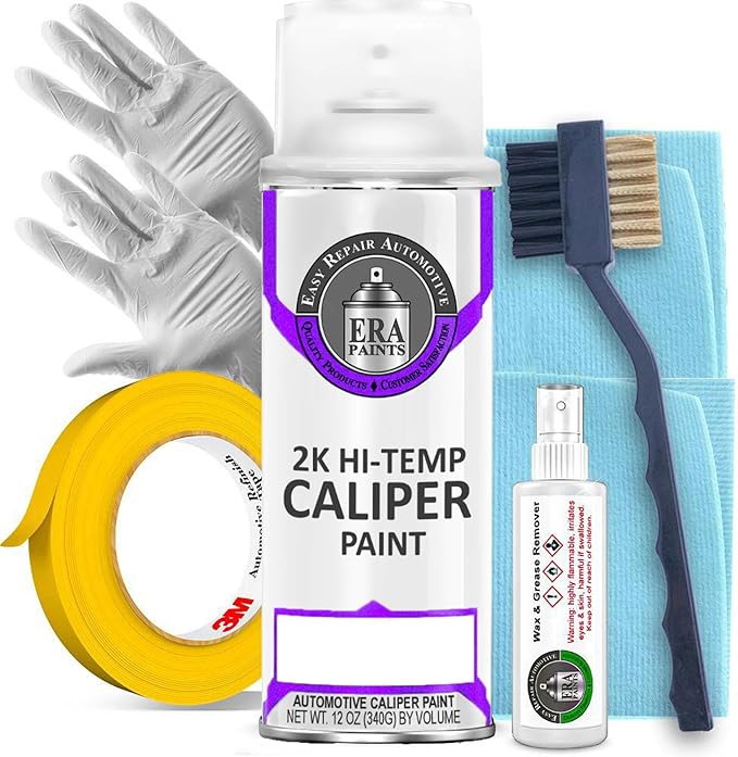 ERA Paints 2K Brake Caliper Paint Kit – Amethyst Purple Metallic | High-Gloss Spray, 500°F Heat & Chemical Resistant | Complete DIY Kit with Degreaser, Gloves & Tape | Made in USA