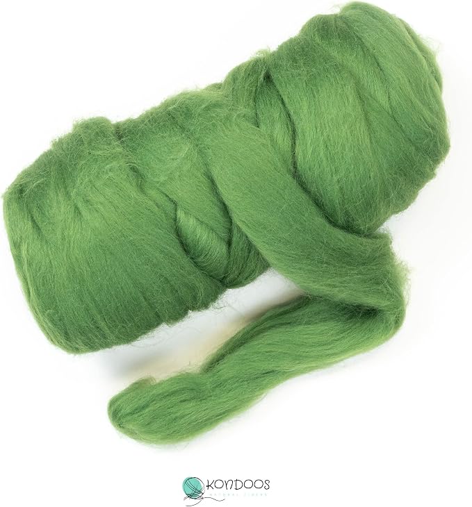 Colored Natural Wool roving, 8 OZ. Best Wool - Image 2