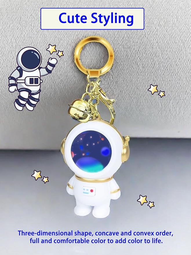 Illuminated astronaut key chain, Space Galaxy Planet, bag and wallet accessories - Image 5