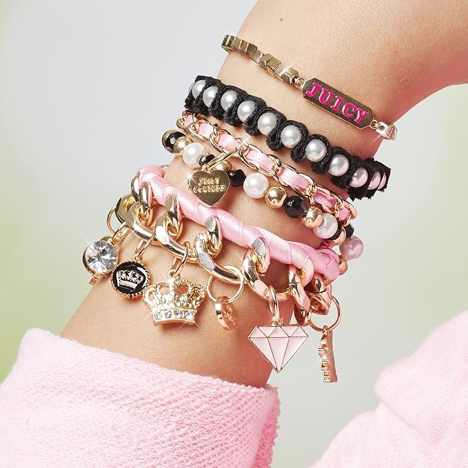 Make It Real: Juicy Coture Chains & Charms, DIY Bracelet Kit, Includes 12 Juicy - Image 3