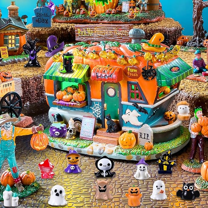 DIYDEC 32pcs Halloween Mini Resin Figures 32 Styles Tiny Resin Animals Little - Image 6