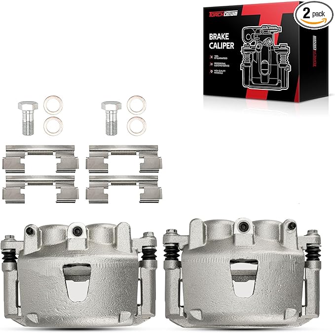 Torchbeam Front Brake Calipers Set for Jeep 2006-2010 Grand Cherokee 3.7L, Jeep 2006-2010 Commander, Jeep 2005 Grand Cherokee, Front Left and Front Right Calipers Replace # 18B4990+18B4991