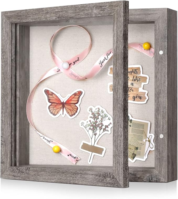 8x8 Shadow Box Frame with Linen Back by Califortree