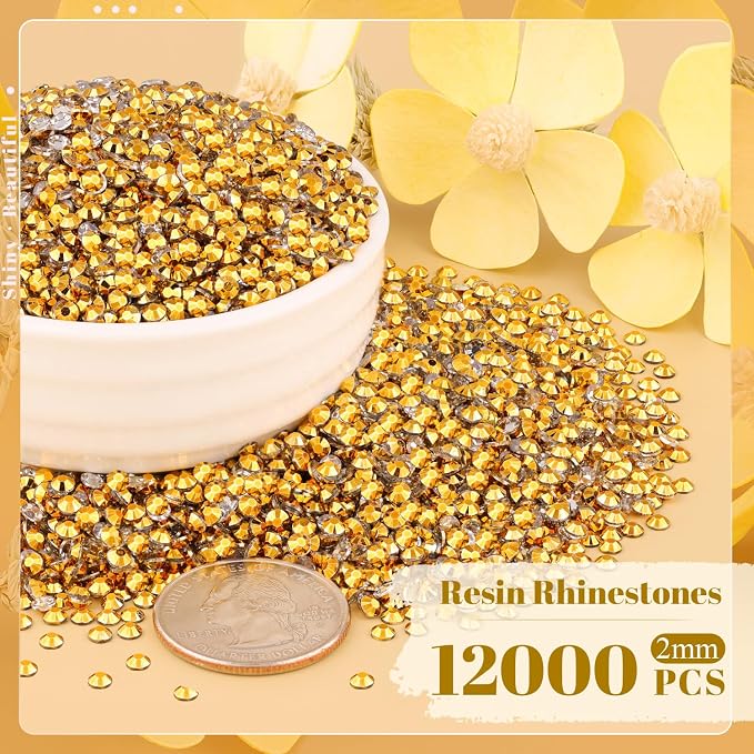 12000PCS 2mm Resin Rhinestones Bulk - Image 2