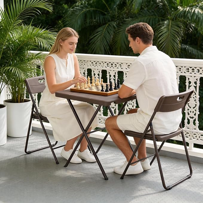 Folding Table, Square Folding Card Table - Image 2