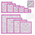 10 Quilting Rulers Square, Quilting Square Ruler Set Quilting Templates by ZICALSO