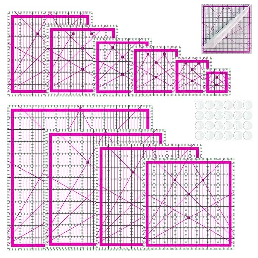 10 Quilting Rulers Square, Quilting Square Ruler Set Quilting Templates by ZICALSO