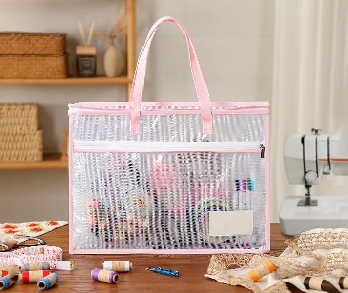 Qozary 8 Pcs Sew Project Bags for Quilting-A3 Sewing Craft Organizer Storage - Image 2