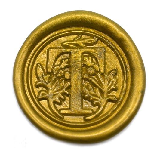 Medieval Initial Alphabet Sealing Wax Stamps, Brass Head Wooden Handle - Image 2