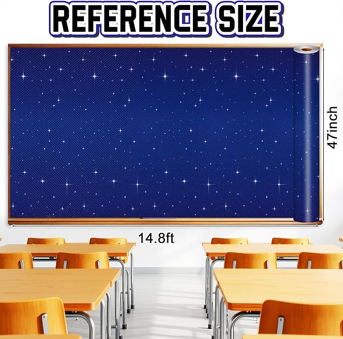 Inkspire Night Sky Bulletin Board Paper Roll, 14.8FTx47IN Large Reusable - Image 2
