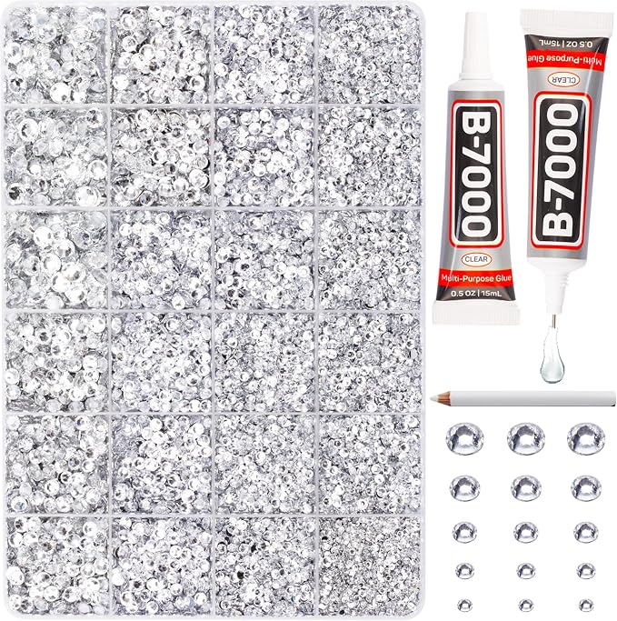 20100PCS Silver Clear Rhinestones by Worthofbest