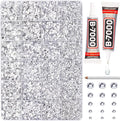 20100PCS Silver Clear Rhinestones by Worthofbest