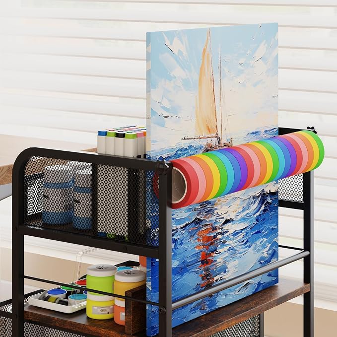 Homsorout Art cart, 5 Tier Rolling Cart - Image 2