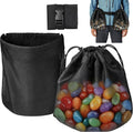 2 Pack Waist Mesh Foraging Bag, Folding Rock Collecting Bag, Foraging Pouch by Unknown
