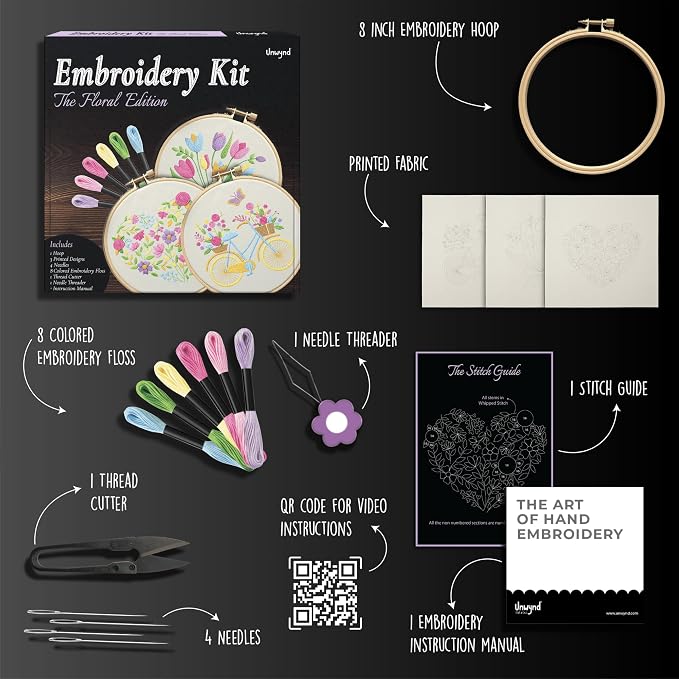 Unwynd Embroidery Kit Floral Theme - Image 2