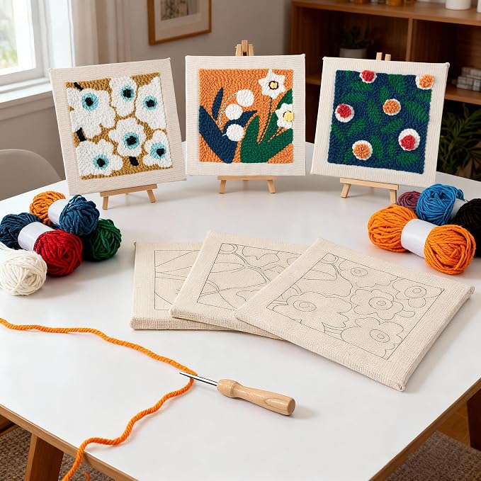 WATINC Punch Needle Kit with Frame - Image 6