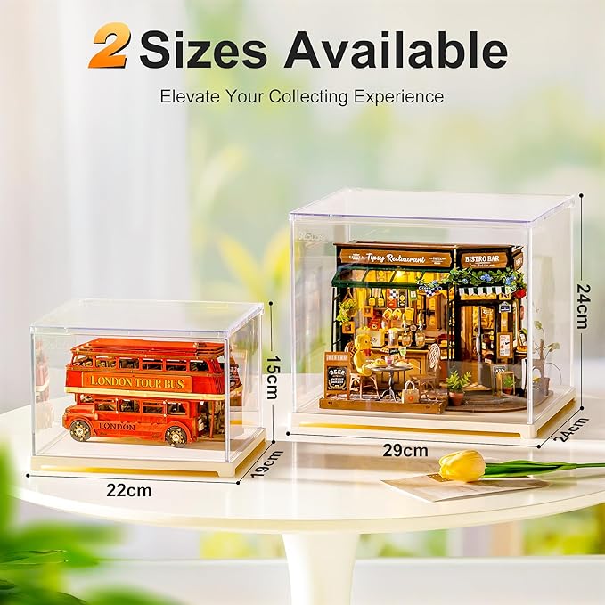 Rolife Dust Cover for DIY Miniature House, 8.8 x 7.6 x 6.1 Inches Clear Acrylic - Image 8