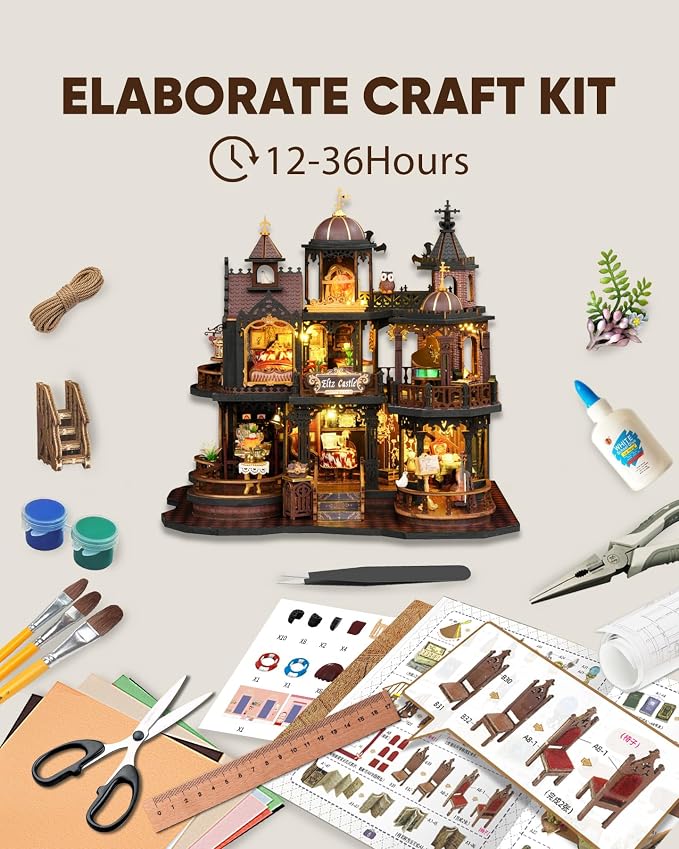 DIY Miniature House Kit, DIY Dollhouse Kit - Image 4