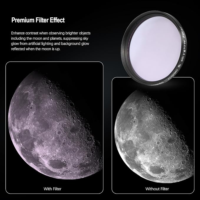 Astromania Moon Skyglow Filter for Telescope 2 Inch Lunar Filters | Telescope - Image 3