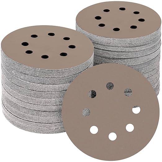 50PCS 5 inch Silicon Carbide Sanding Discs 2500 Grit, Wet Dry Orbital 5 Sander Hook and Loop Sandpaper Disc Ultra Fine Grit, Best for Metal,Automotive Precision Polishing