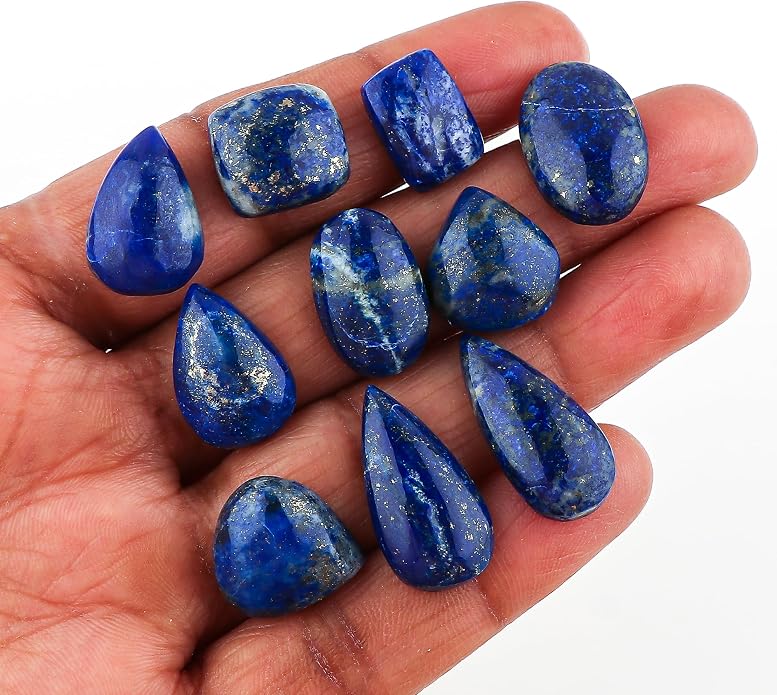 10pcs, Natural Gemstone Cabochon, Wholesale Assorted Flatback Crystals - Image 4