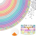 ADIIL 7200pcs Clay Beads Bracelet Making Kit, 6mm Polymer Heishi Beads by ADIIL
