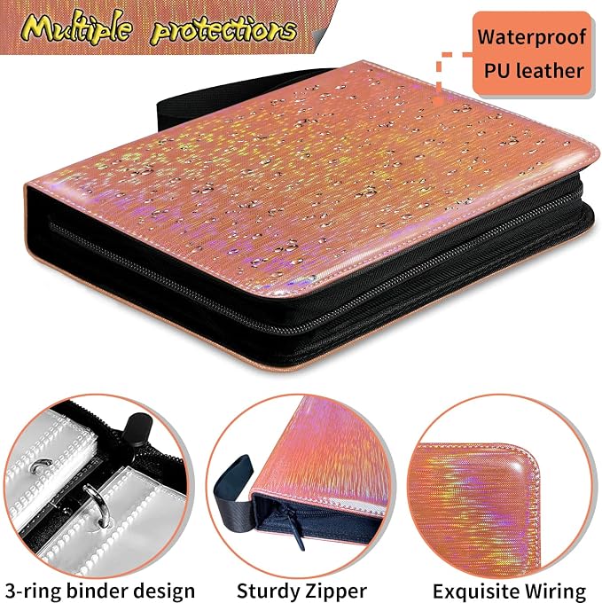 Trading Card Binder 4-Pocket Zippered - Image 3