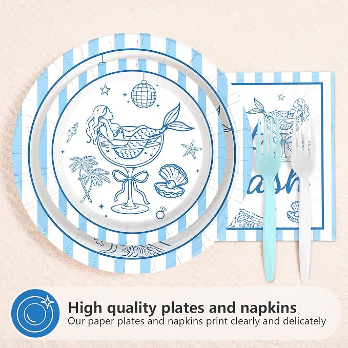 96Pcs Last Splash Bachelorette Party Decorations Beach Bachelorette Plates and - Image 3