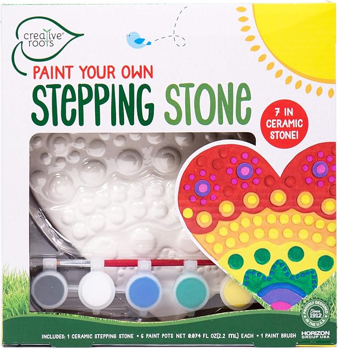 Creative Roots Mosaic Heart Stepping Stone, Includes 7-Inch Ceramic Stepping by CreativeRoots
