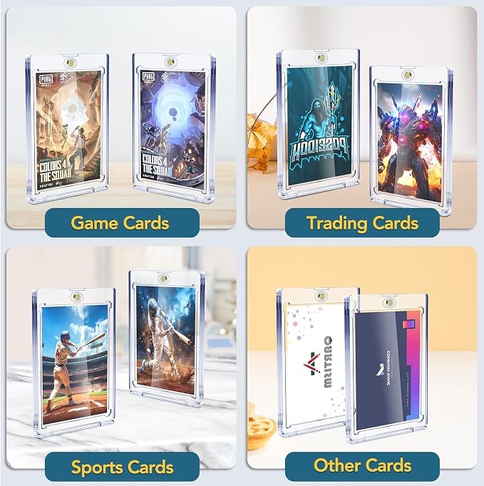 ZENOWICK 40ct Magnetic Card Holders, 35pt One Touch Card Holder, U-V Protection - Image 6