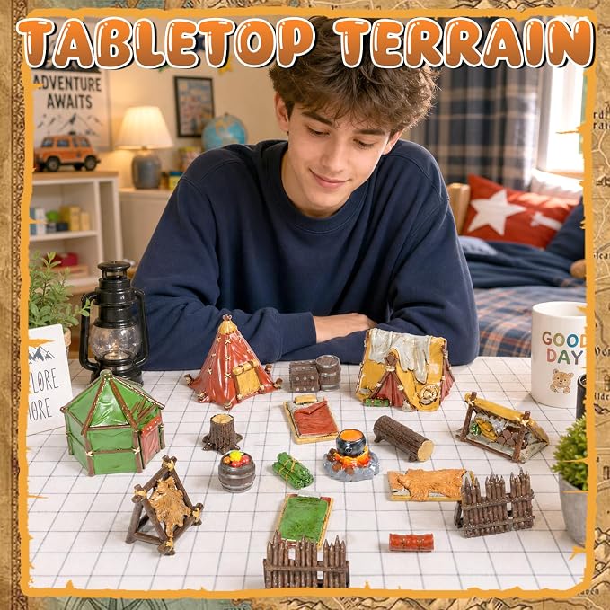 Warmtree 17 Pcs Camp Terrain Building Set, Terrain Scenery - Image 5