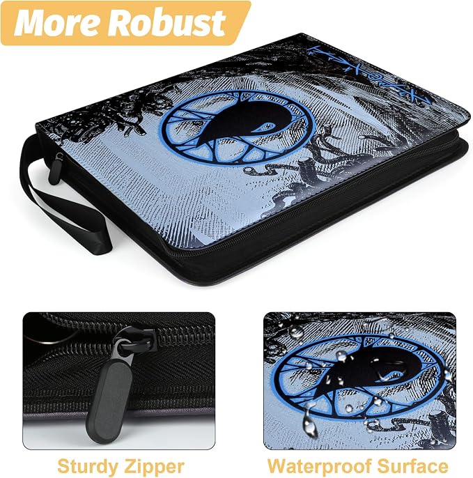 9 Pocket Card Binder, 720 Double Sided Pocket Trading Card Binder, Premium PU - Image 3