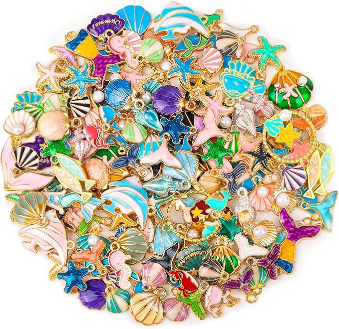 Acejoz 150 Pcs Ocean Beach Sea Charms by ProfessionalDIYArtSupplier