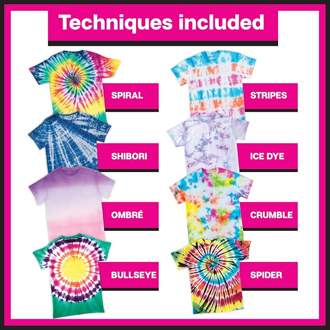 Tulip One-Step Tie Dye Kit, Large Group Activity, 14 Vibrant Colors, Permanent - Image 6