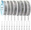 Ecoofor Necklace Chains for Jewelry Making, 62.3 Feet 8 Rolls 304 Stainless by Ecoofor