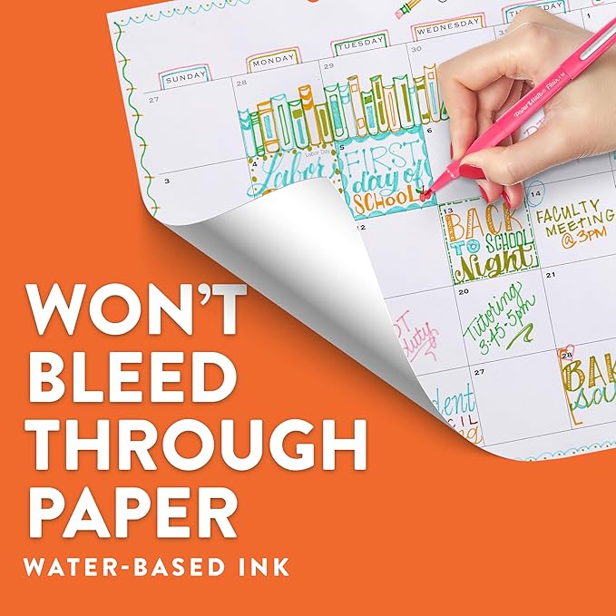 Paper Mate Flair Felt Tip Pens Medium Point | Smear Resistant | Water-Based Ink - Image 3