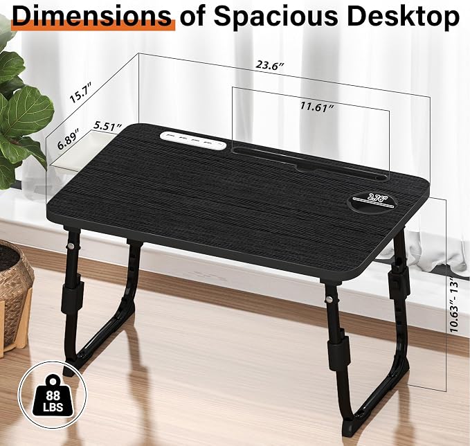 Lap Desk for Bed, Adjustable Laptop Desk - Image 4