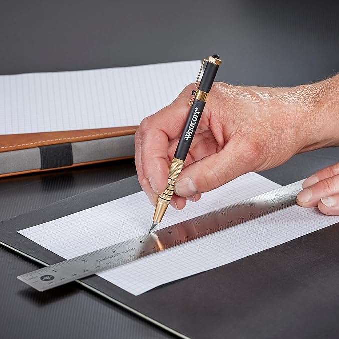 Westcott 17314 Pen-Style Retractable CarboTitanium Bonded Hobby Knife - Image 6